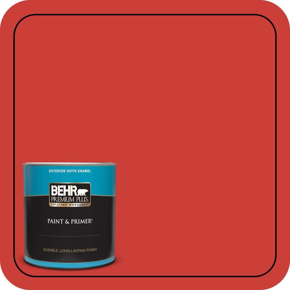 BEHR PREMIUM PLUS 1 qt. #P170-7 100 Mph Satin Enamel Exterior Paint & Primer