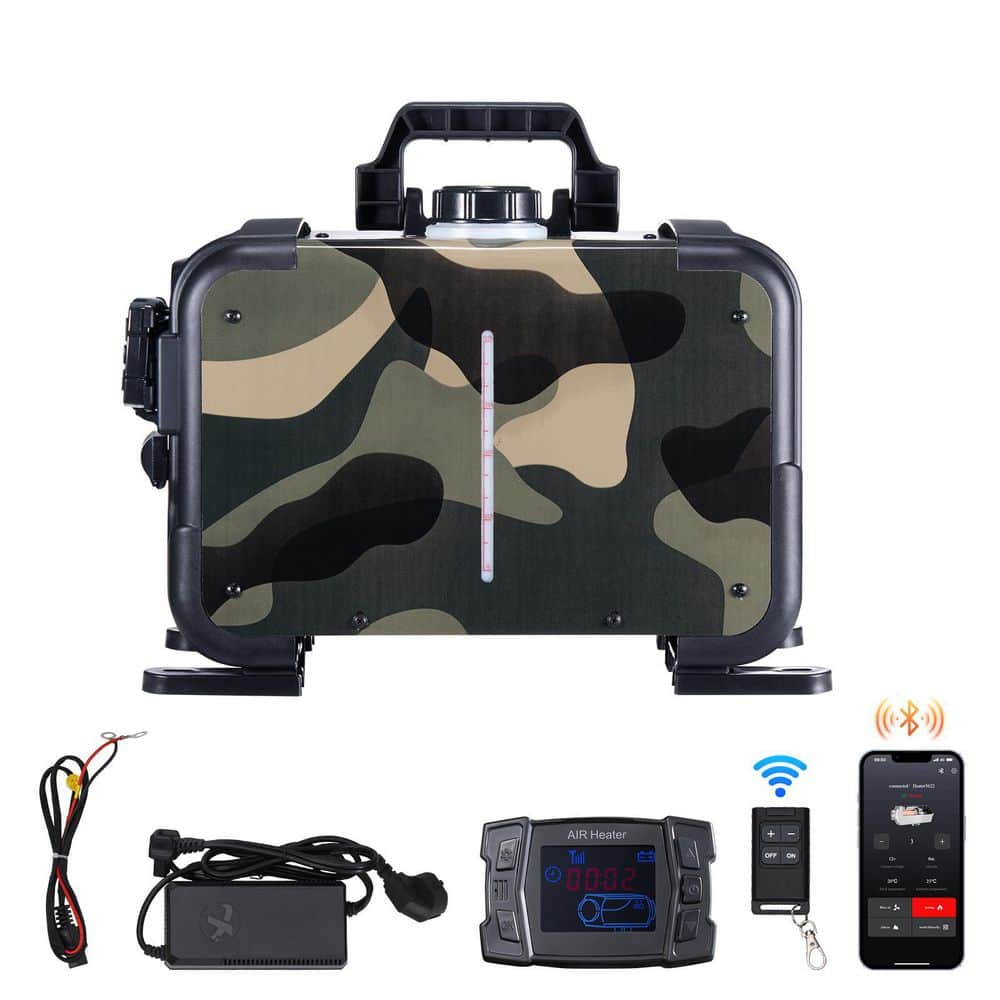 SKYSHALO Diesel Heater 27236 BTU /h Camouflage Diesel utility forced air Diesel portable corded Space Heater with Bluetooth (1)