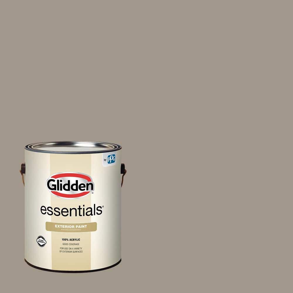 Glidden Essentials 1 gal. PPG1008-4 Gray By Me Flat Exterior Paint