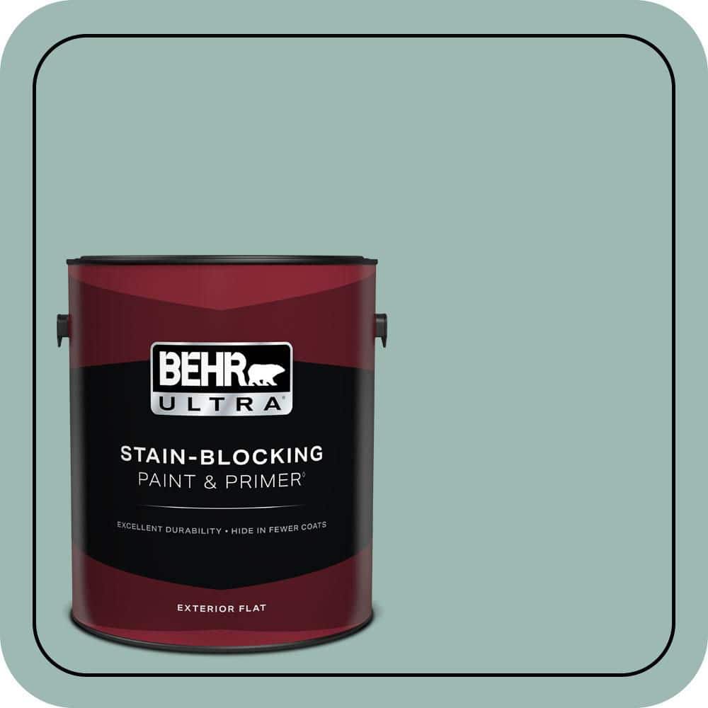BEHR ULTRA 1 gal. #PPU12-08 Opal Silk Flat Exterior Paint & Primer