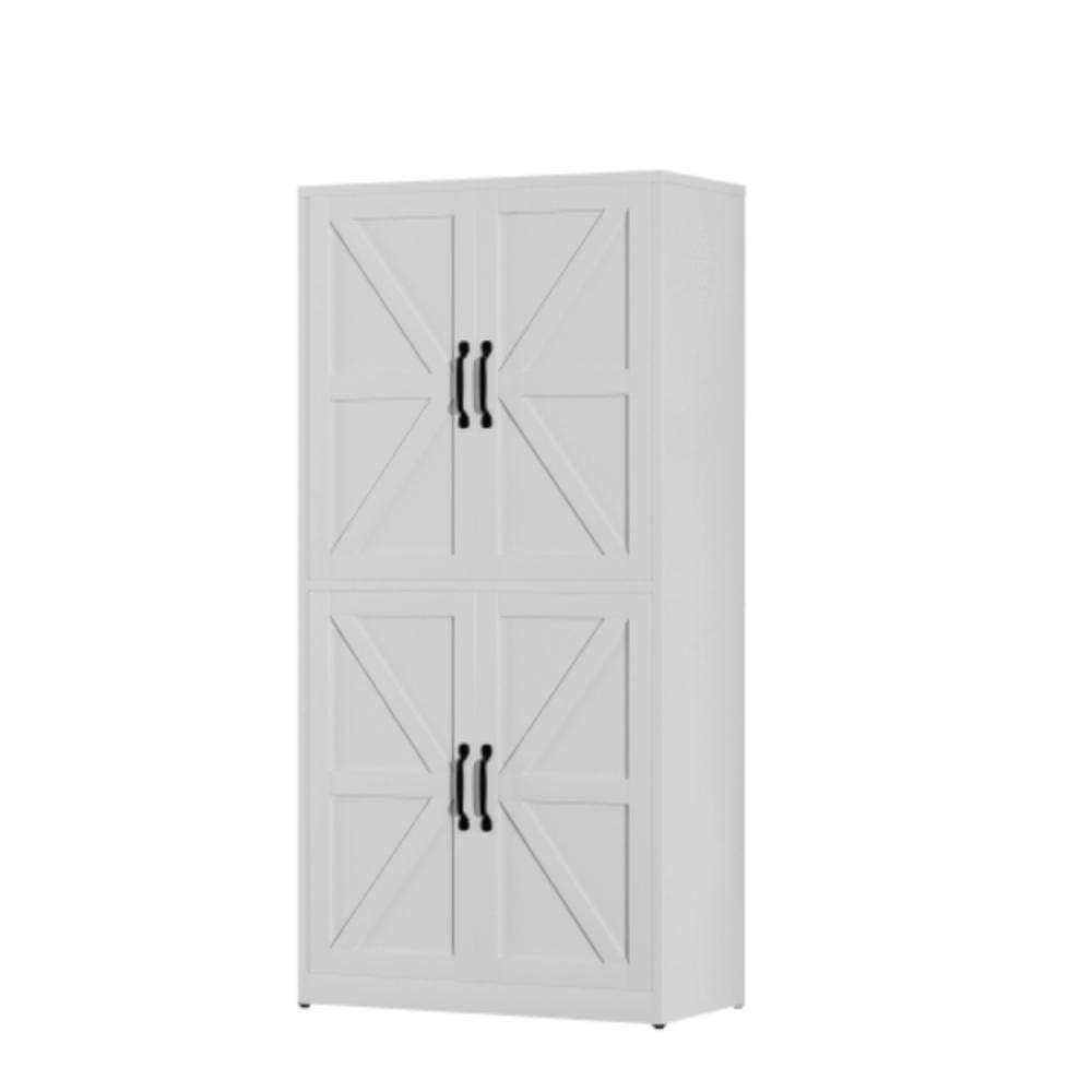Unbranded 31.5 in. W x 15.7 in. D x 64.4 in. H Bathroom White Linen Cabinet