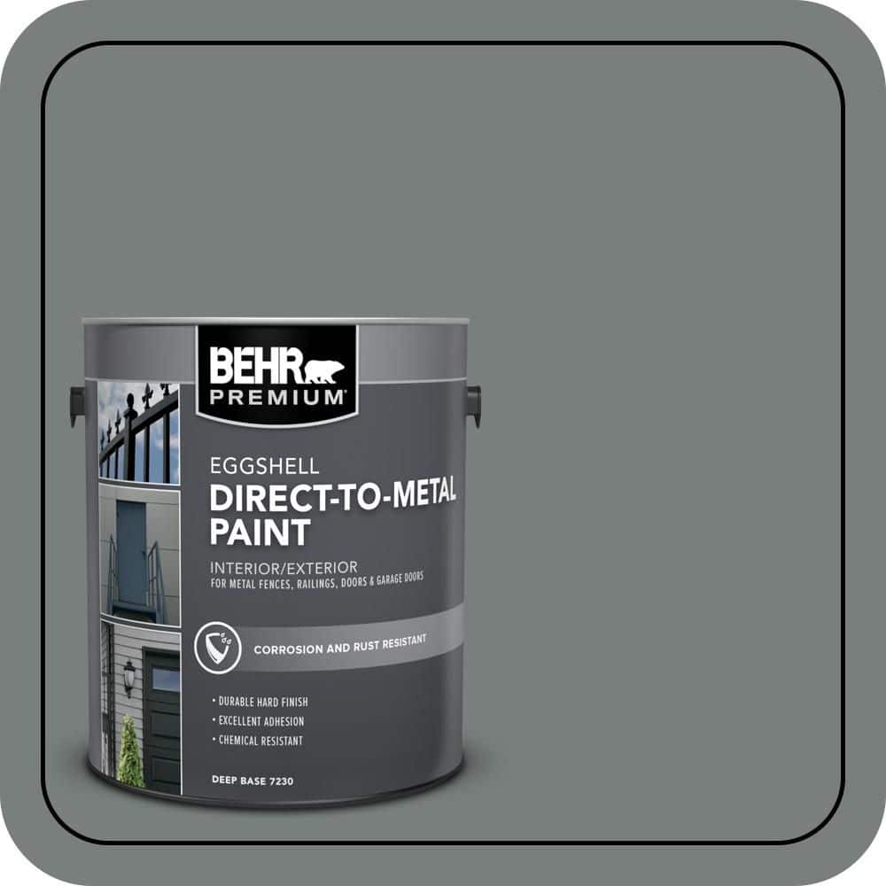 BEHR PREMIUM 1 gal. #PPU25-18 Shutter Gray Eggshell Direct to Metal Interior/Exterior Paint