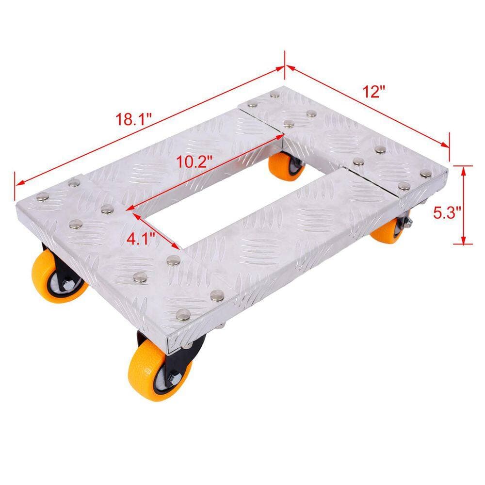 Laybus Drywall Cart, Movers Dolly Furniture Dolly Trolley Cart Aluminum Frame with Casters Brake Option, 800 lb.Load Capacity (2)
