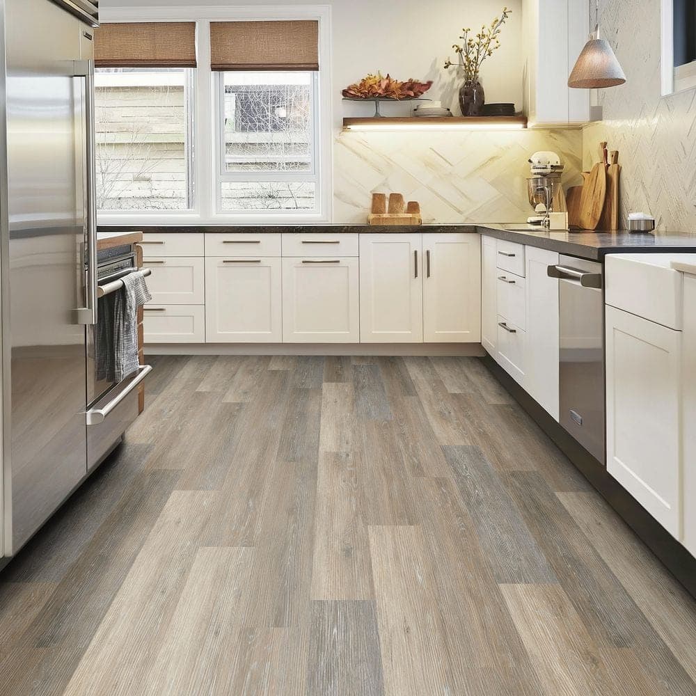 TrafficMaster Big Horn 6 MIL x 6 in. x 36 in. Waterproof Click Lock Vinyl Plank Flooring (23.95 sq. ft. /case) (3)