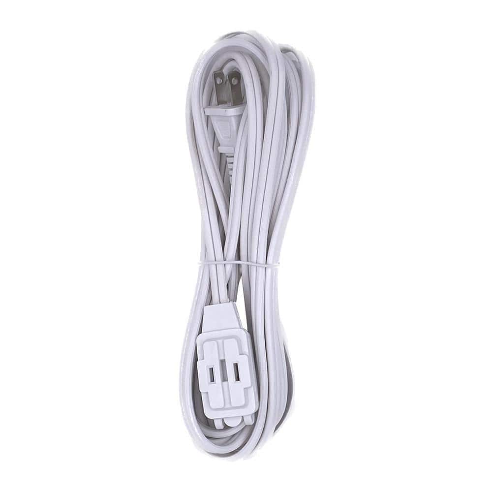 HDX 12 ft. 16/2 Light Duty Indoor Multi-Outlet Extension Cord, White (2)