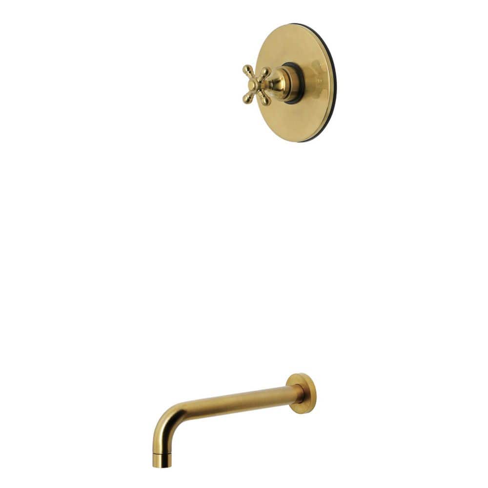 Kingston Brass Metropolitan 1-Handle 1-Spray Tub and Shower Faucet 1.8 GPM in Brushed Brass (1)
