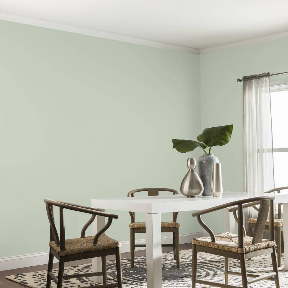Glidden Diamond 1 gal. PPG1124-3 Frosty Pine Eggshell Interior Paint with Primer (4)
