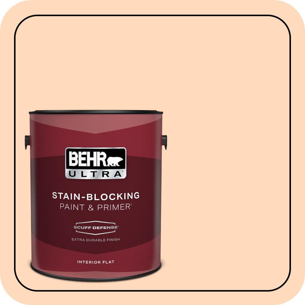 BEHR ULTRA 1 gal. #P210-2 Citrus Delight Extra Durable Flat Interior Paint & Primer