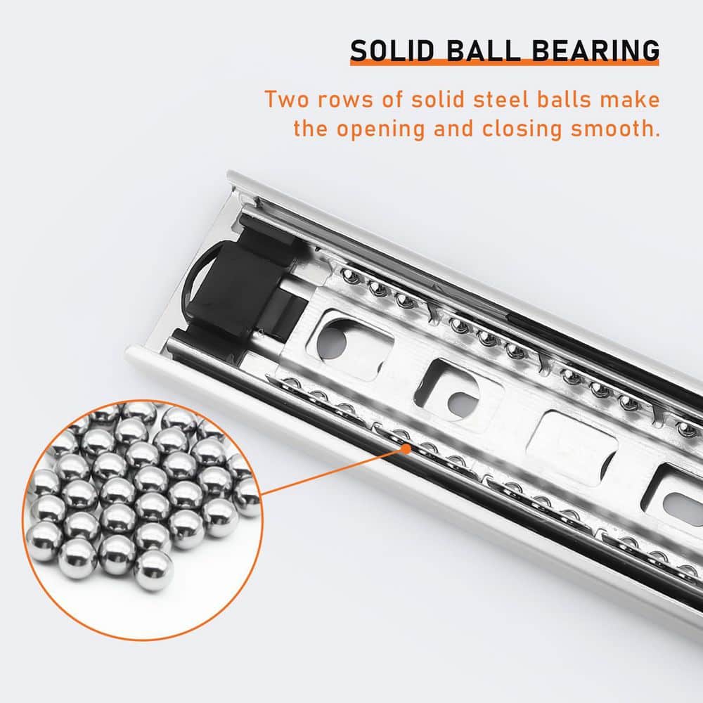 LAIFUCAM 22 in. Zinc-Plated Steel Rear/Side Mount Soft-Close Heavy Duty Ball Bearing Full Extension Drawer Slides 1-Pair (3)