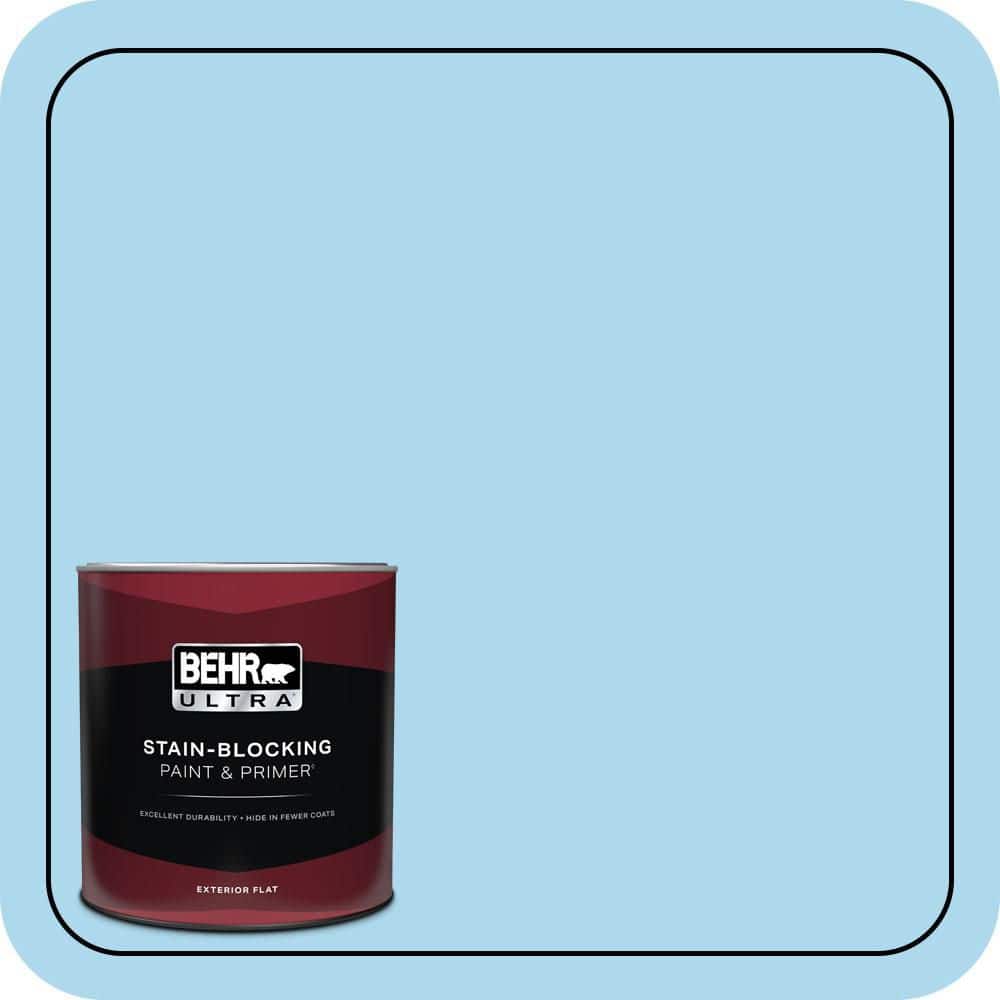 BEHR ULTRA 1 qt. #540A-3 Blue Feather Flat Exterior Paint & Primer