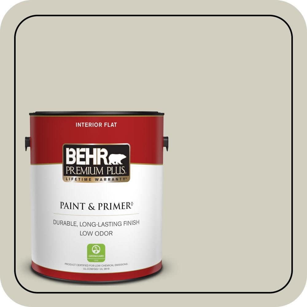 BEHR PREMIUM PLUS 1 gal. #N350-2 Sawgrass Flat Low Odor Interior Paint & Primer