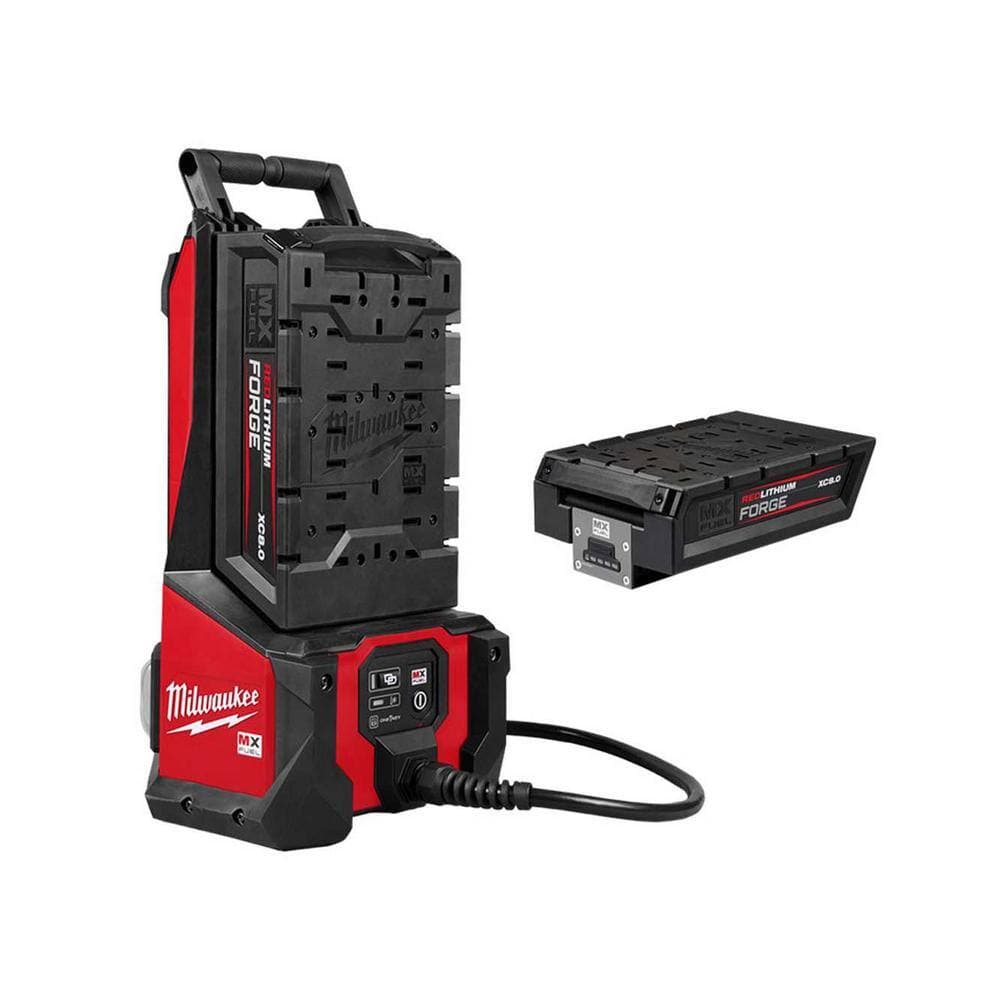 Milwaukee MX FUEL High Cycle Concrete Vibrator Kit with (3) FORGE XC 8.0 Batteries and (1) MX FUEL Super Charger (1)