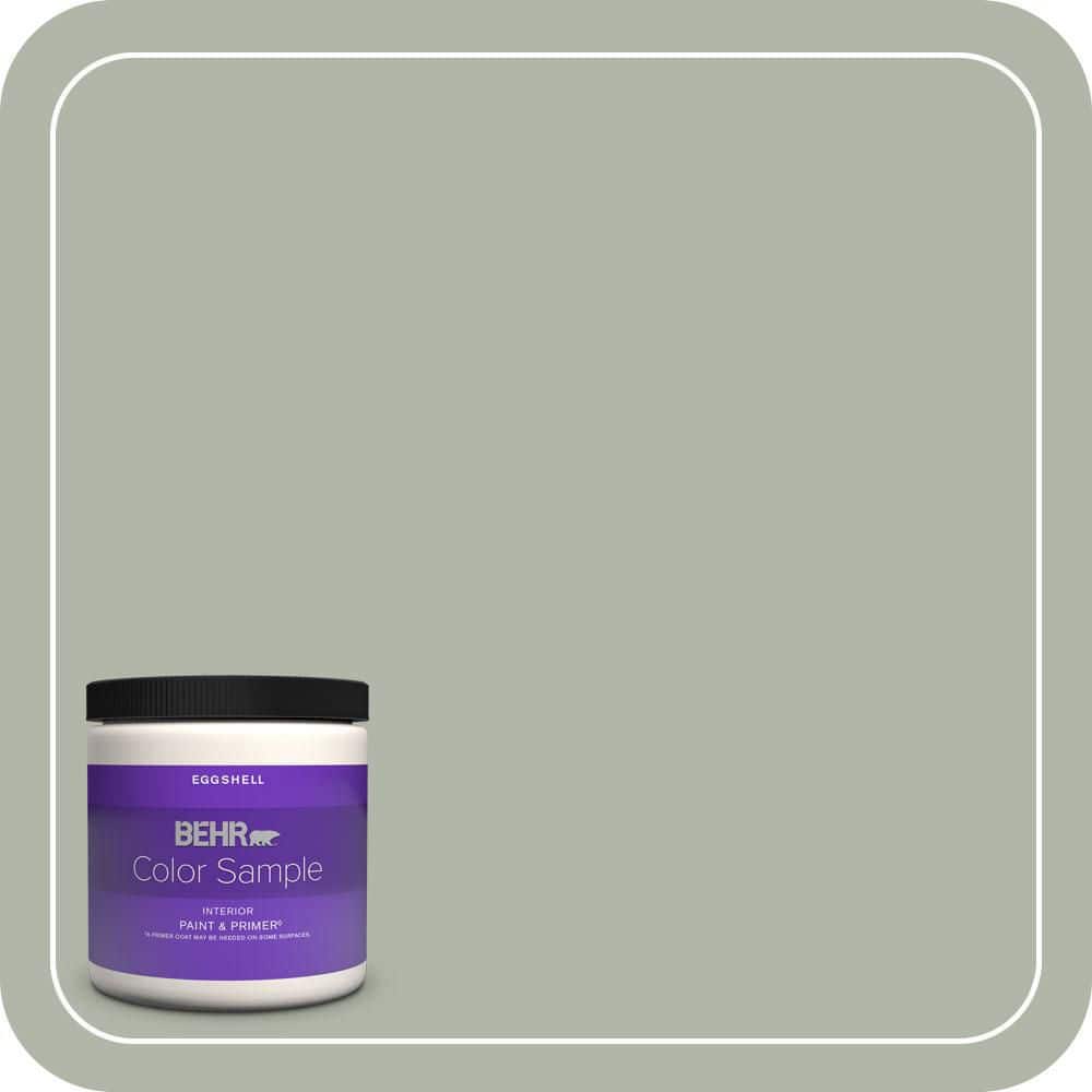 BEHR PREMIUM PLUS #ICC-56 Green Tea Enamel Interior/Exterior Paint & Primer Color Sample (1)