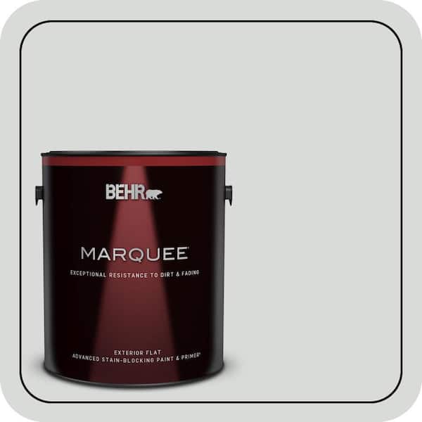 BEHR MARQUEE 1 gal. #N460-1 Evening White Flat Exterior Paint & Primer (2)