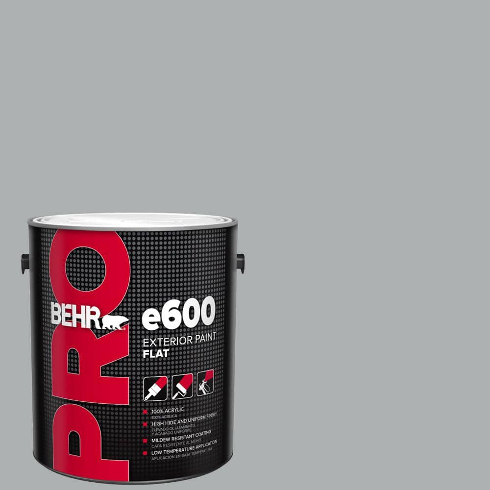 BEHR PRO 1 gal. #N500-3 Tin Foil Flat Exterior Paint