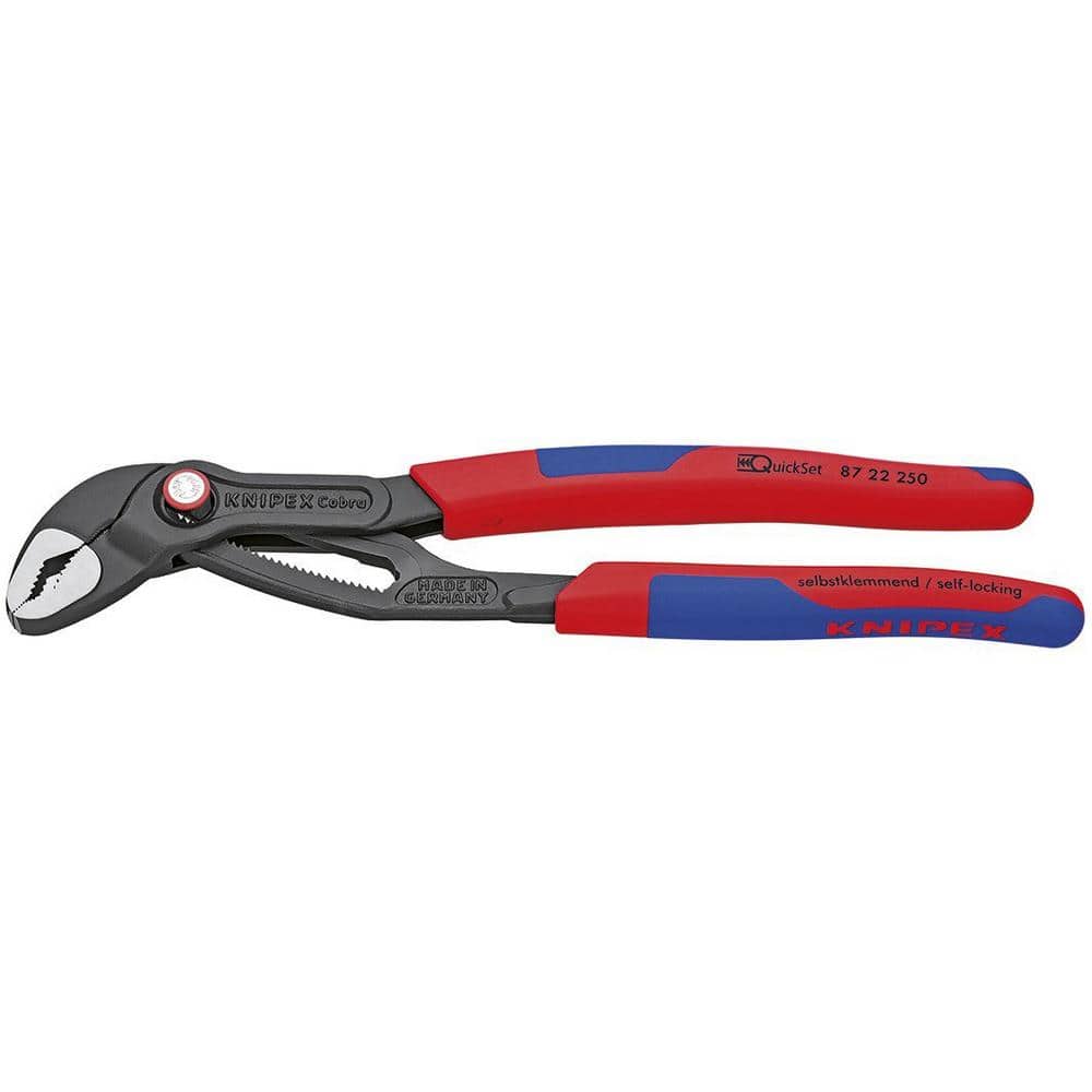 KNIPEX Cobra Series 10 in. QuickSet Water Pump Pliers with Multi-Component Comfort Grip (2)