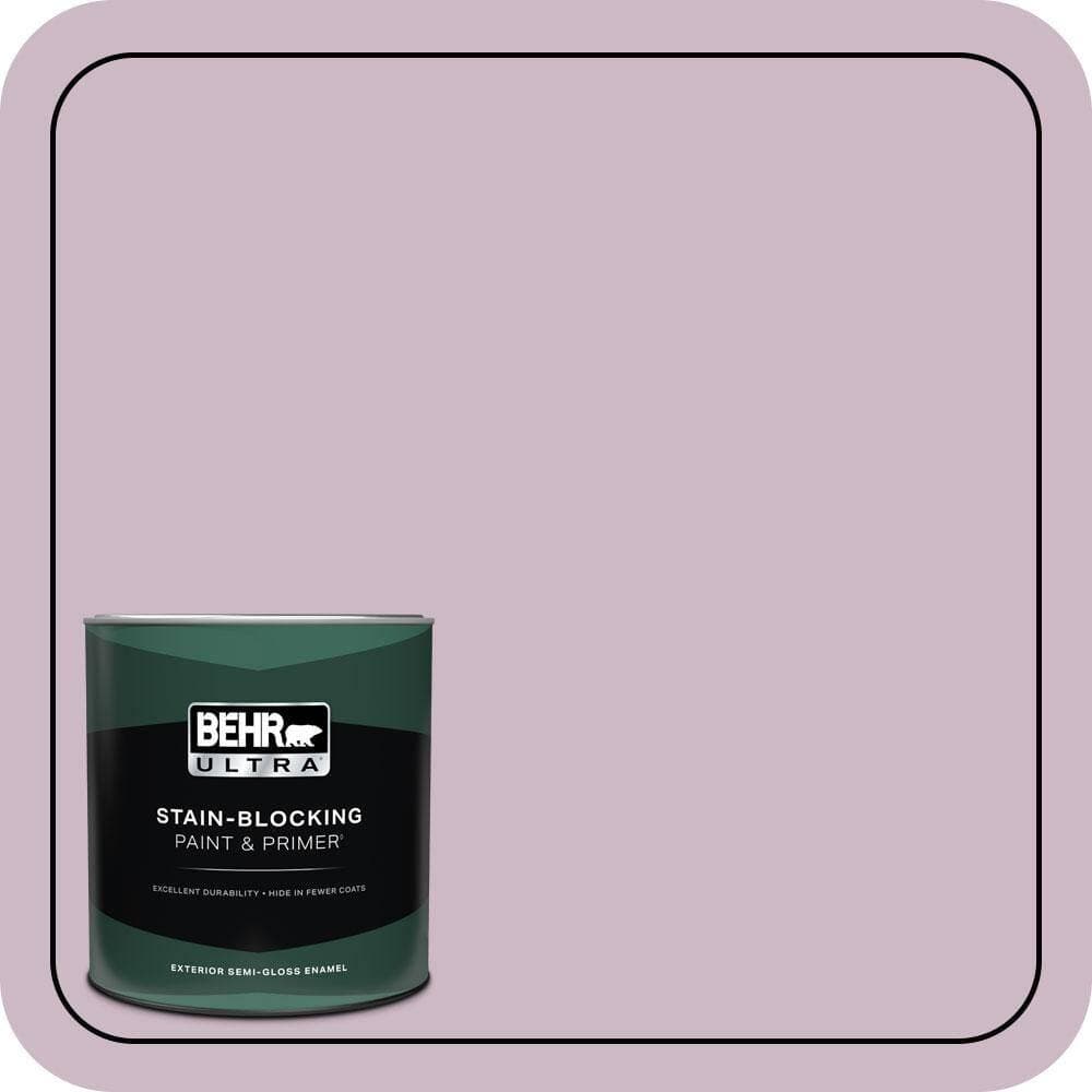 BEHR ULTRA 1 qt. #S110-3 Queens Violet Semi-Gloss Enamel Exterior Paint & Primer (1)