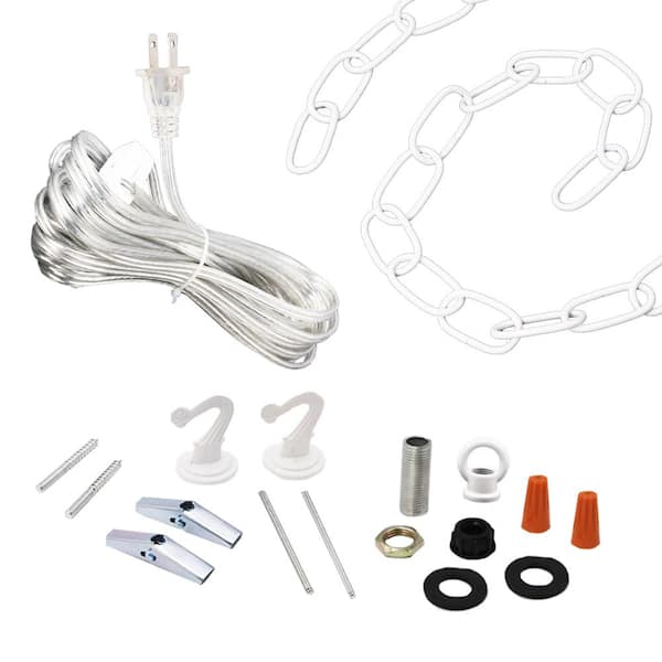 Commercial Electric 18 ft. White Swag Light Kit