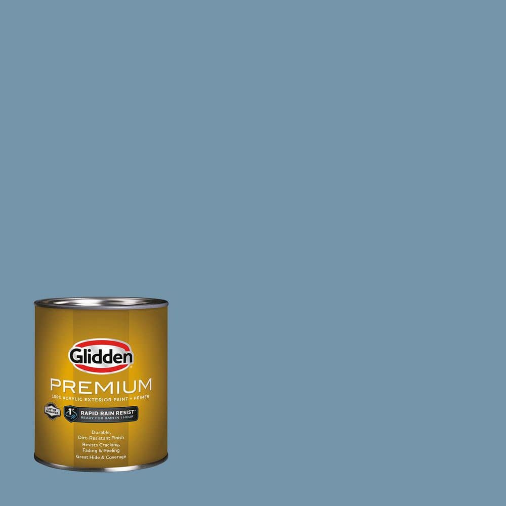 Glidden Premium 1 qt. PPG1156-4 American Anthem Semi-Gloss Exterior Latex Paint