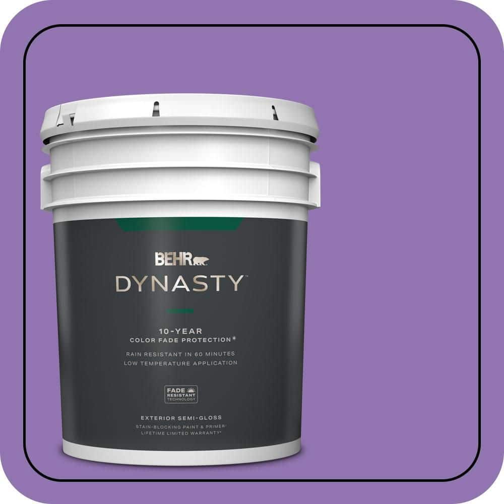 BEHR DYNASTY 5 gal. #P570-5 Romantic Moment Semi-Gloss Enamel Exterior Stain-Blocking Paint & Primer