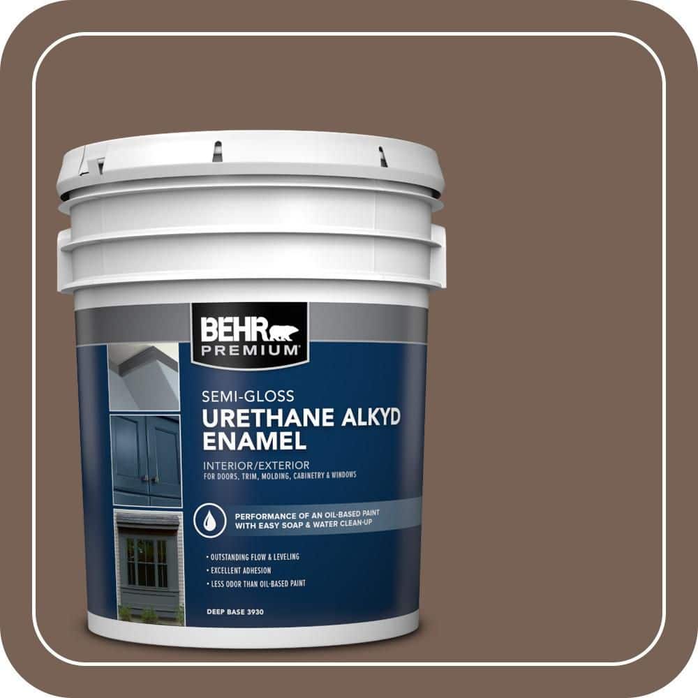 BEHR PREMIUM 5 gal. #760B-6 Traditional Urethane Alkyd Semi-Gloss Enamel Interior/Exterior Paint