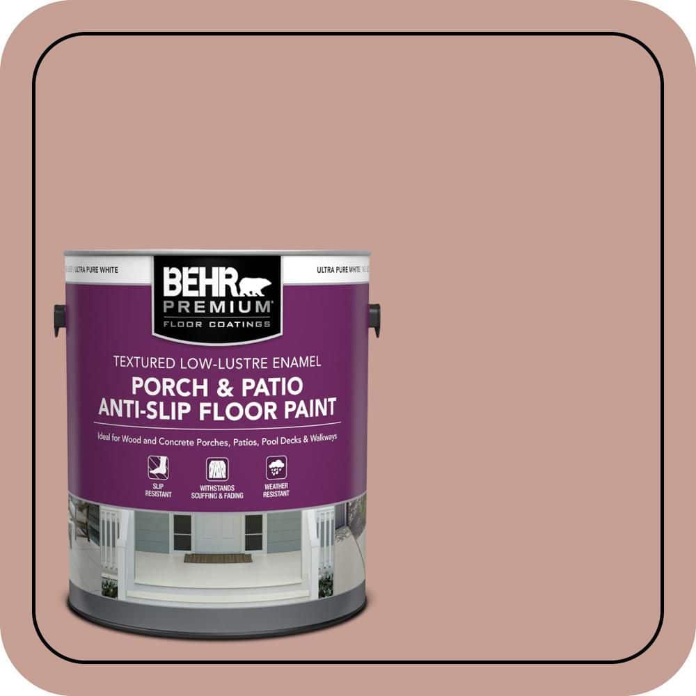 BEHR PREMIUM 1 gal. #PFC-07 Michel Rose Textured Low-Lustre Enamel Interior/Exterior Porch and Patio Anti-Slip Floor Paint