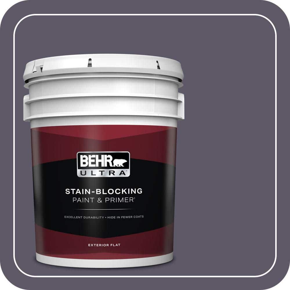 BEHR ULTRA 5 gal. #S570-7A Plush Purple Flat Exterior Paint & Primer