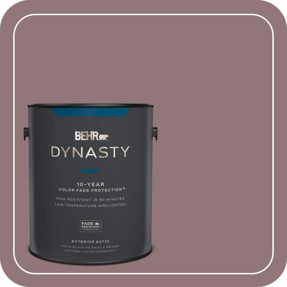 BEHR DYNASTY 1 gal. #N120-5 Plumville Satin Enamel Exterior Stain-Blocking Paint & Primer