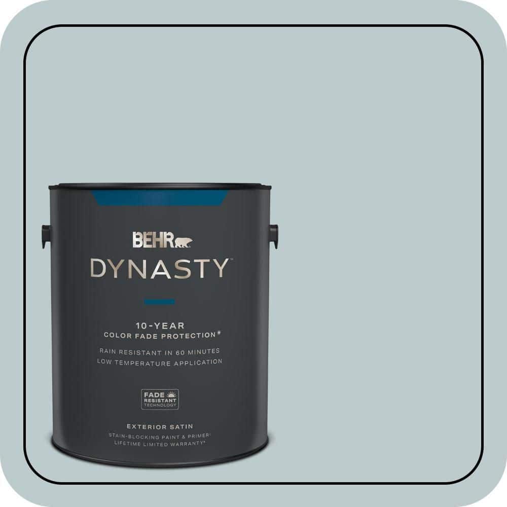 BEHR DYNASTY 1 gal. #N440-2 Urban Raincoat Satin Enamel Exterior Stain-Blocking Paint & Primer