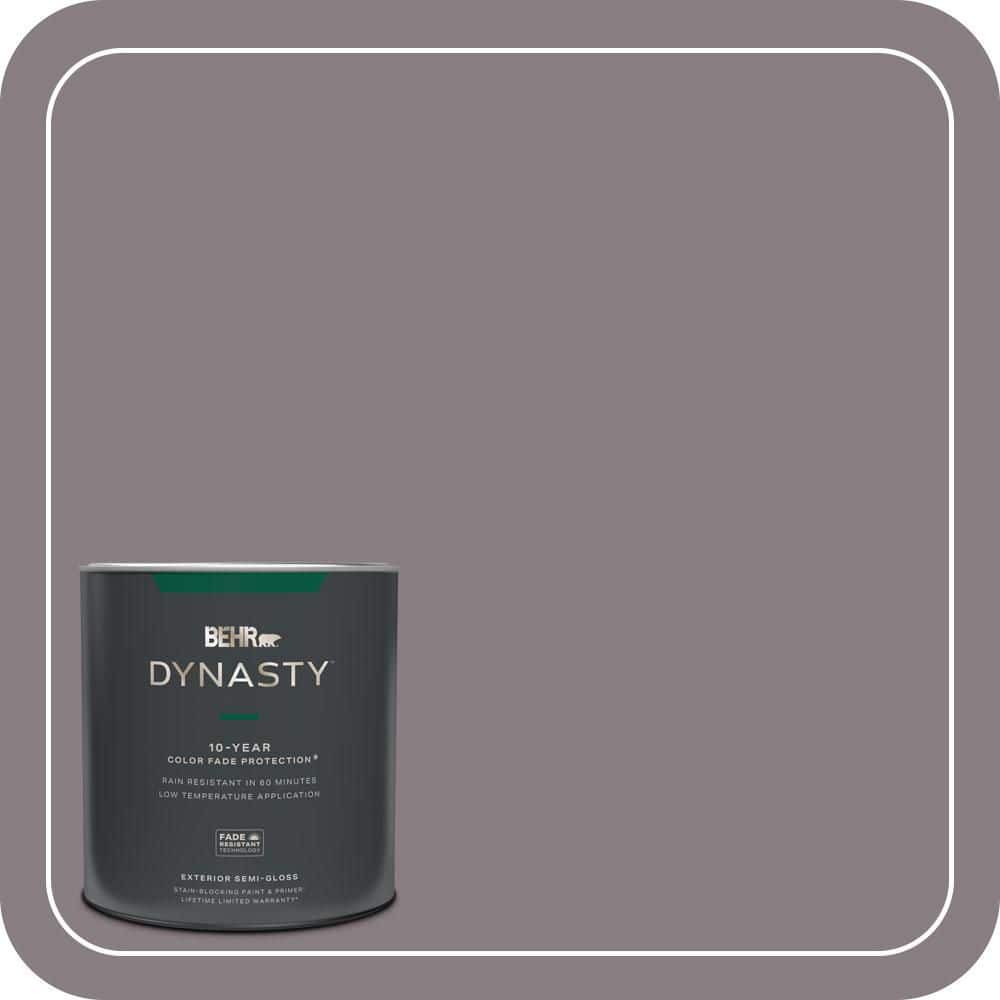 BEHR DYNASTY 1 qt. #N570-4 Classy Plum Semi-Gloss Exterior Stain-Blocking Paint & Primer