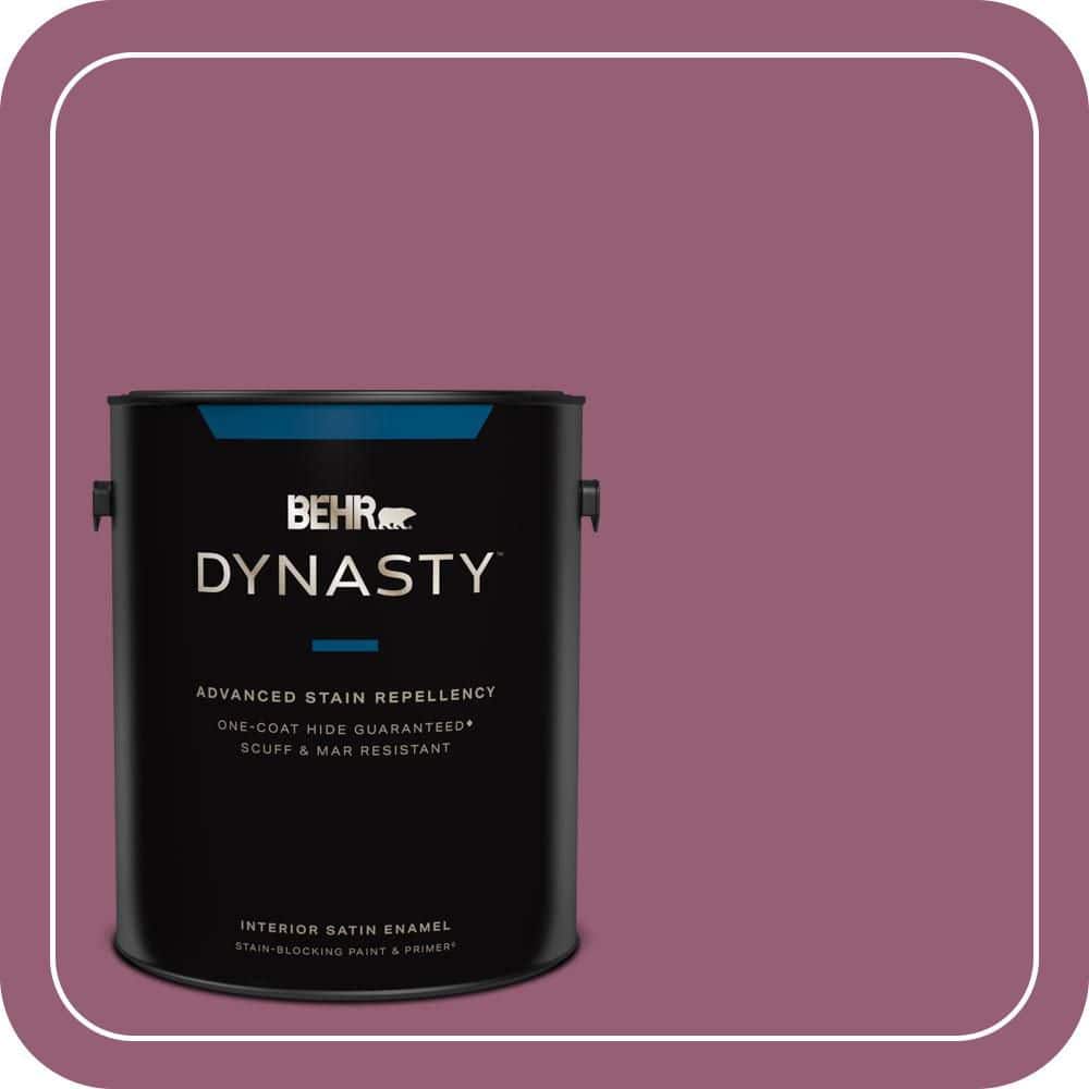 BEHR DYNASTY 1 gal. #MQ1-03 Glitz and Glamour One-Coat Hide Satin Enamel Interior Stain-Blocking Paint & Primer