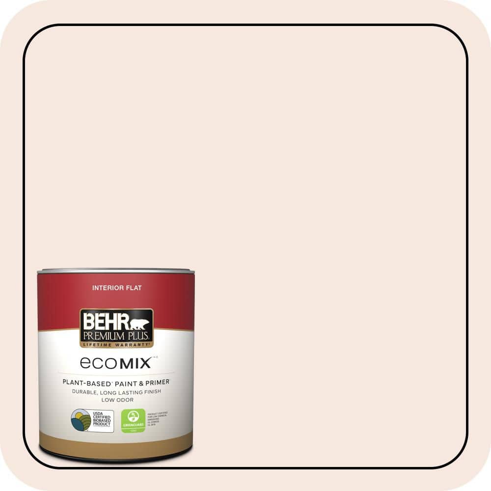 BEHR PREMIUM PLUS 1 qt. #PPL-71 Silk Elegance Flat EcoMix Plant-Based Interior Paint & Primer (1)