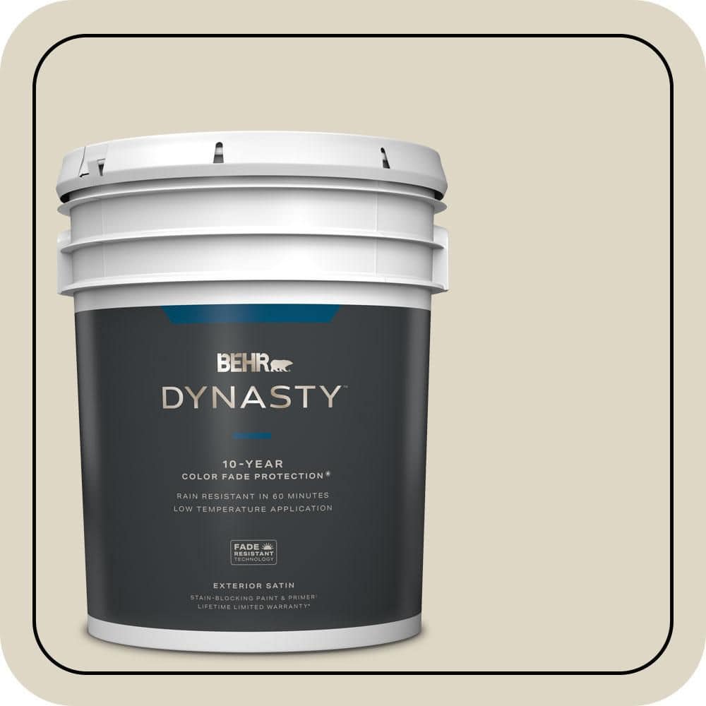 BEHR DYNASTY 5 gal. #PPU8-15 Stonewashed Satin Enamel Exterior Stain-Blocking Paint & Primer