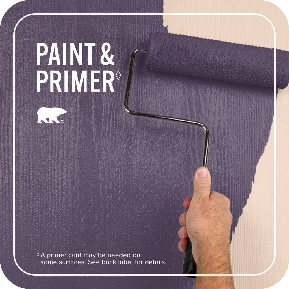 BEHR PREMIUM PLUS 1 qt. #M570-7 Paparazzi Satin Enamel Exterior Paint & Primer (3)