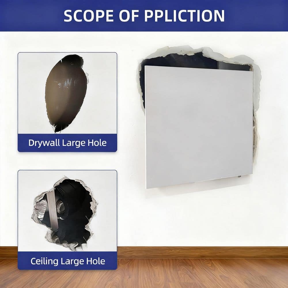 Laybus 12 in. x 12 in. Drywall Repair Panel, Drywall Patch Kit Large Hole, Wall Surface Large Hole Fill Quick and Easy Solution (2)
