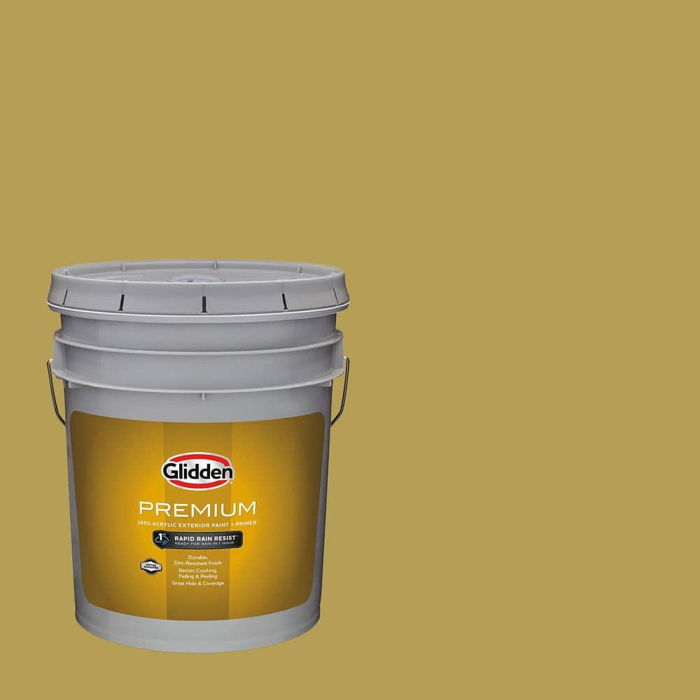 Glidden Premium 5 gal. PPG1109-6 Woolen Mittens Flat Exterior Latex Paint