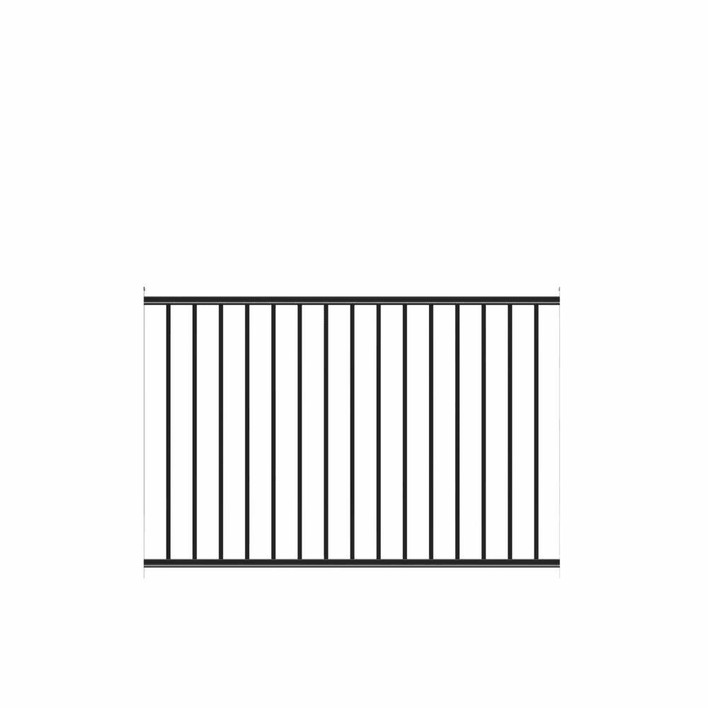 Barrette Outdoor Living Beechmont Heavy-Duty 4 ft. H x 6 ft. W Black Aluminum Pre-Assembled Fence Panel (1)