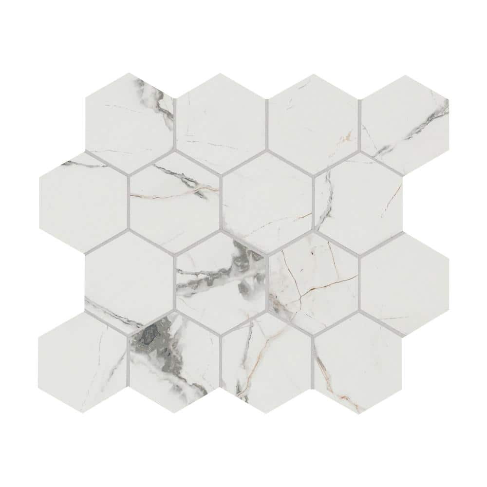 MSI Lockson Mix 3 in. Hexagon 11 in. x 13 in. x 0.31 in. Matte Porcelain Mosaic Floor and Wall Tile (0.86 sq. ft. / Each) (2)