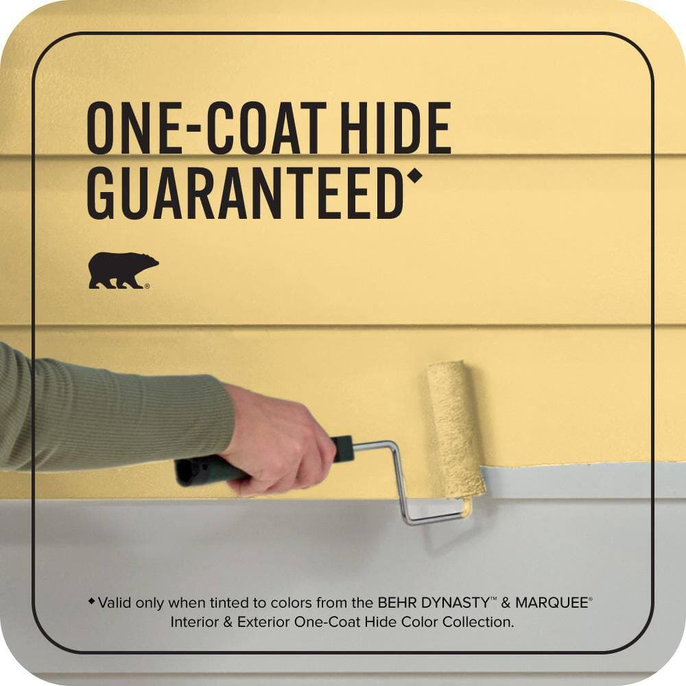 BEHR MARQUEE 1 qt. #P280-4 Surfboard Yellow Semi-Gloss Enamel Exterior Paint & Primer (3)