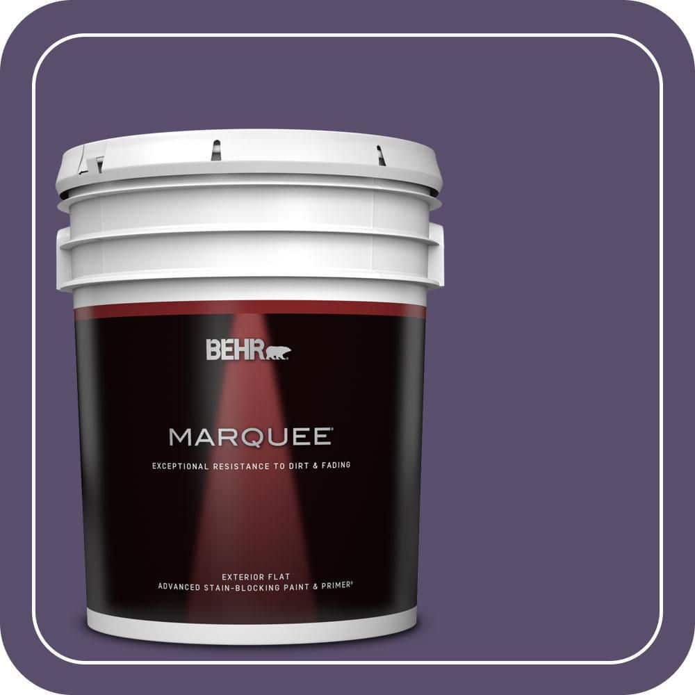 BEHR MARQUEE 5 gal. #650D-7 Crowning Flat Exterior Paint & Primer