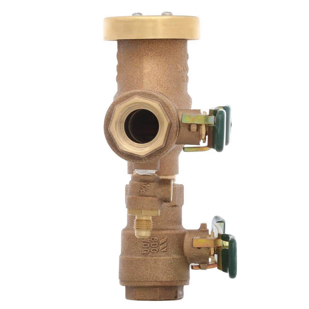 Watts 3/4 IN Bronze Anti-Siphon Pressure Vacuum Breaker with Quarter Turn Shutoff and Tee Handles (2)