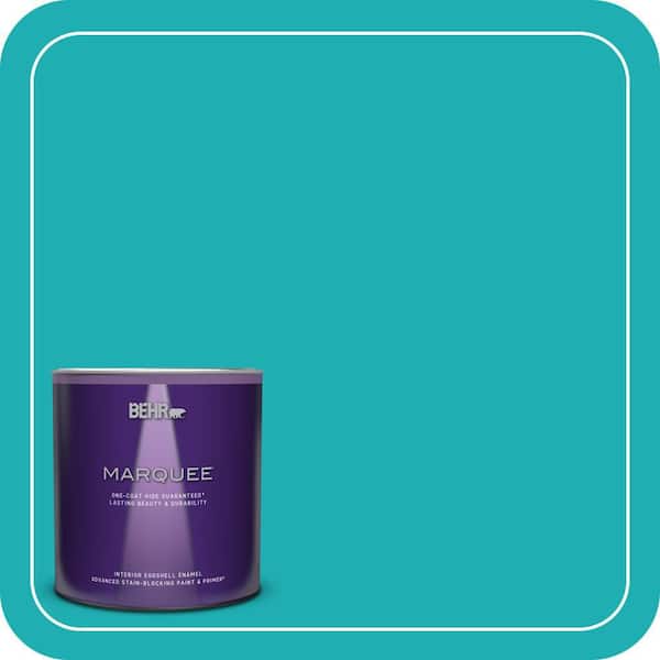 BEHR PREMIUM PLUS Home Decorators Collection #HDC-SP16-06 Larkspur Blue Enamel Interior/Exterior Paint & Primer Color Sample (4)