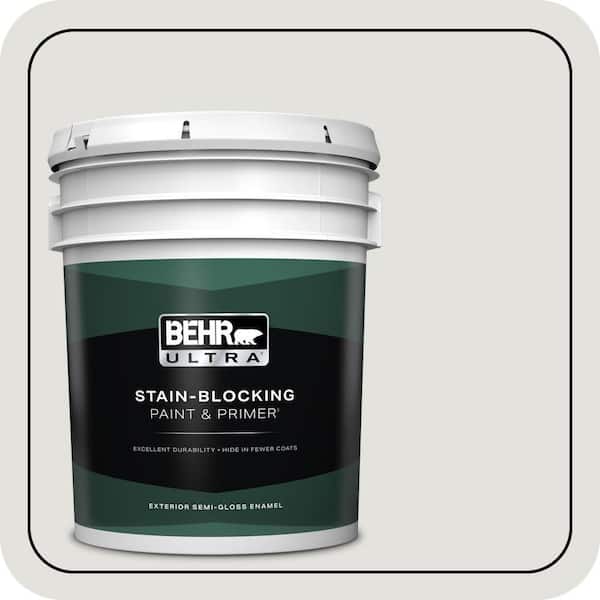 BEHR ULTRA 5 gal. #MQ3-04 Quiet on the Set Semi-Gloss Enamel Exterior Paint & Primer (2)