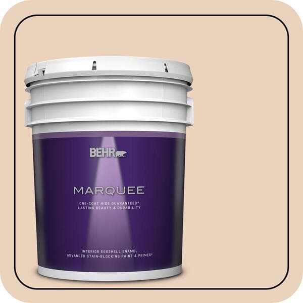 BEHR MARQUEE 5 gal. #T14-2 South Peach Eggshell Enamel Interior Paint & Primer (2)