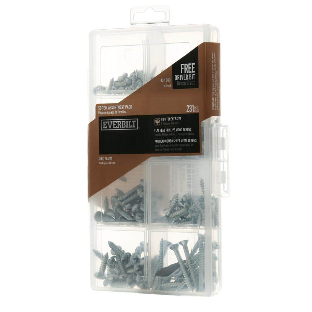 Everbilt 231-Piece per Pack Screw Assortment Kit (4)
