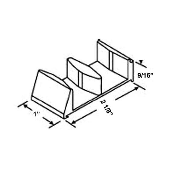Barton Kramer 2-1/8 in. Shower Door Guide (2-Pack) (2)