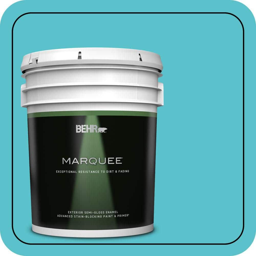 BEHR MARQUEE 5 gal. #510B-5 Jamaican Sea Semi-Gloss Enamel Exterior Paint & Primer
