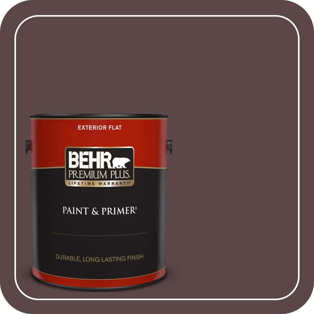 BEHR PREMIUM PLUS 1 gal. #MQ1-44 Wild Boysenberry Flat Exterior Paint & Primer
