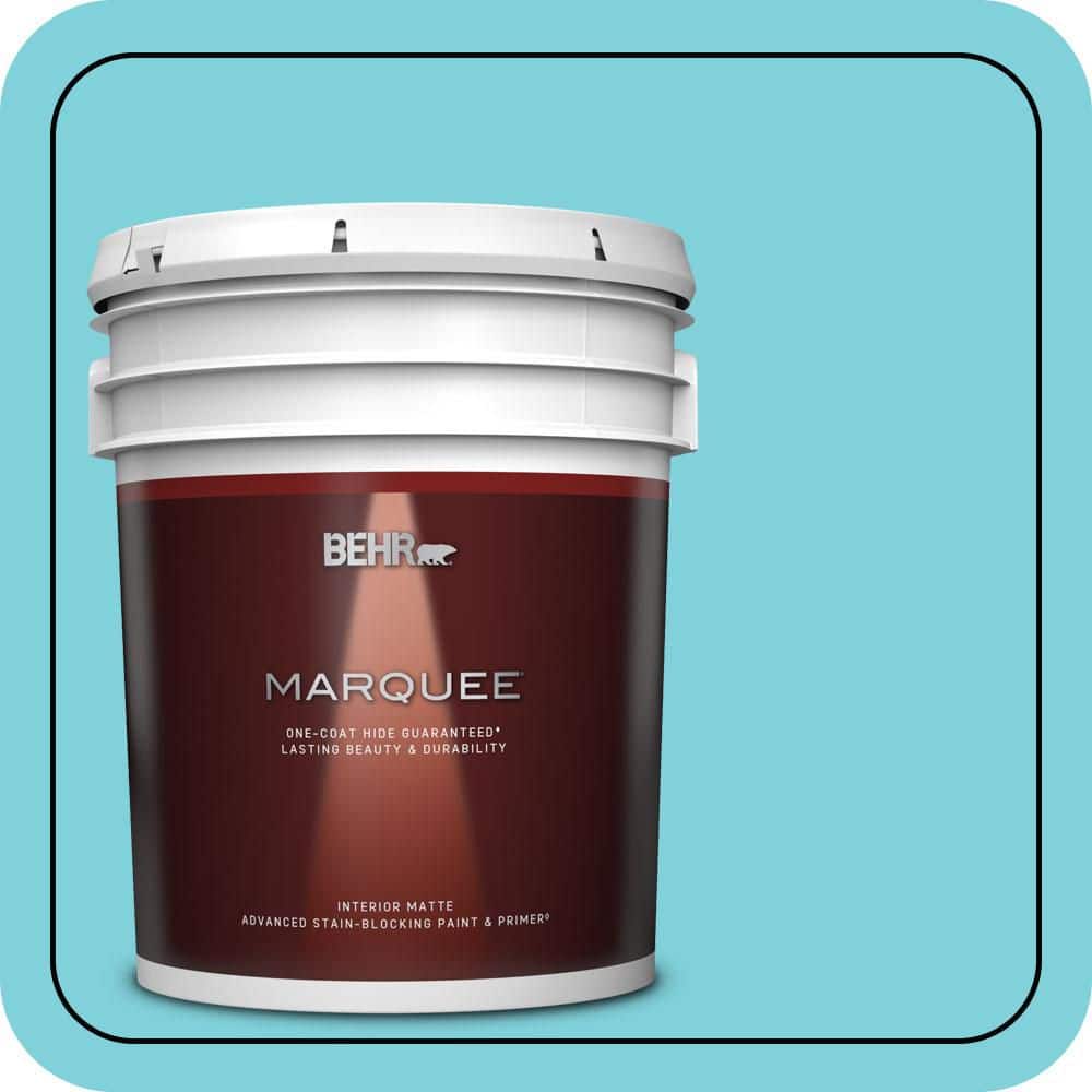 BEHR MARQUEE 5 gal. #P470-3 Sea of Tranquility Matte Interior Paint & Primer