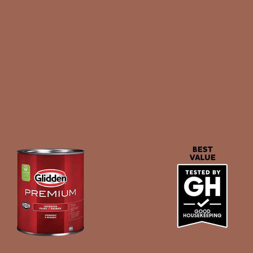 Glidden Premium 1 qt. PPG1067-6 Warm Up Flat Interior Latex Paint